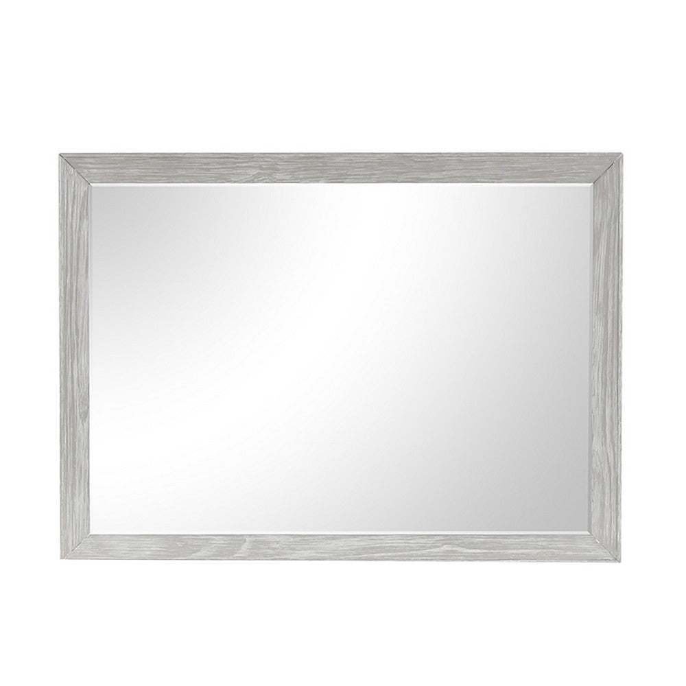 Ion Dresser Mirror, Picture Frame Molding, Mist Gray Solid Acacia Wood - BM344858