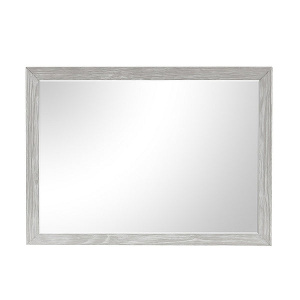 Ion Dresser Mirror, Picture Frame Molding, Mist Gray Solid Acacia Wood - BM344858