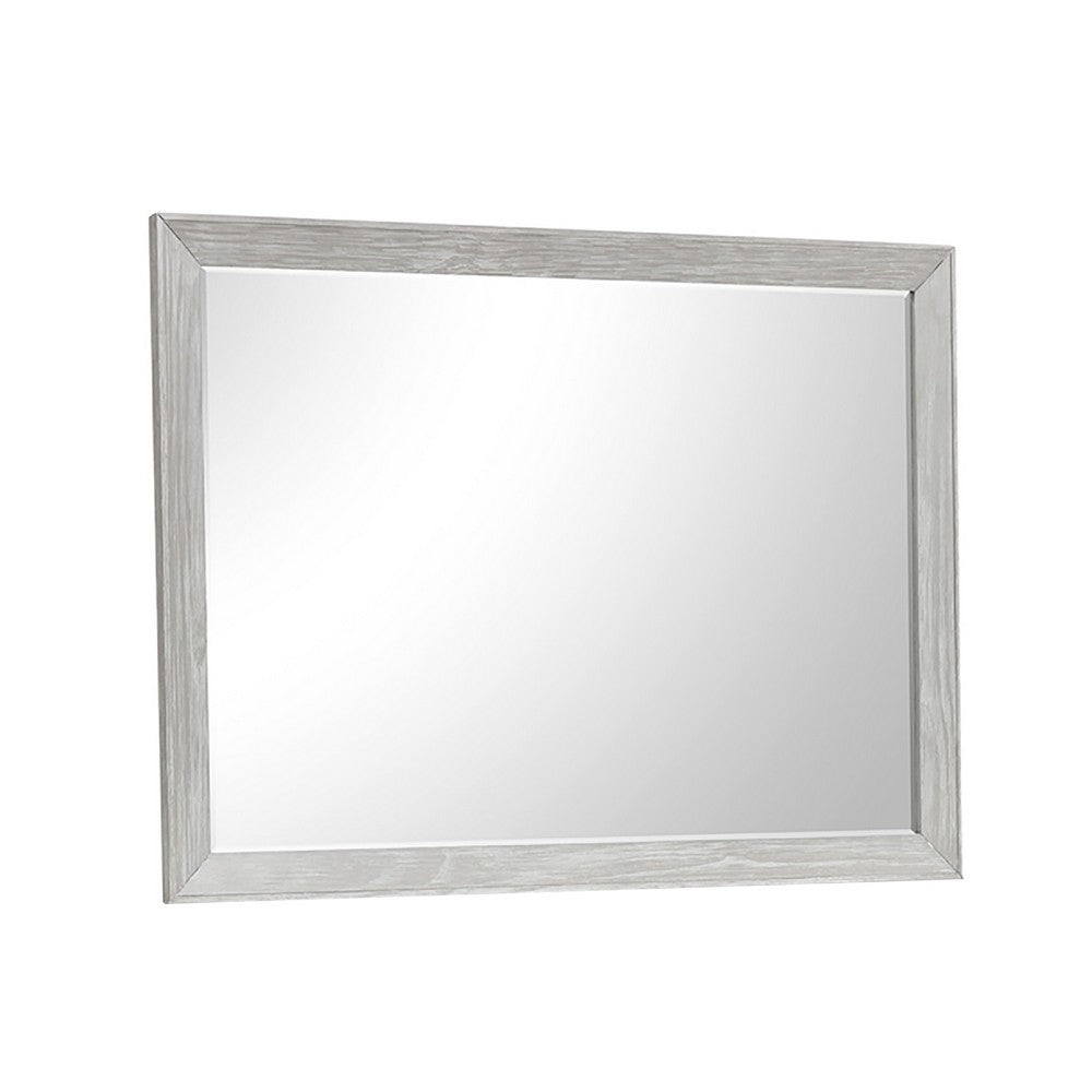 Ion Dresser Mirror, Picture Frame Molding, Mist Gray Solid Acacia Wood - BM344858