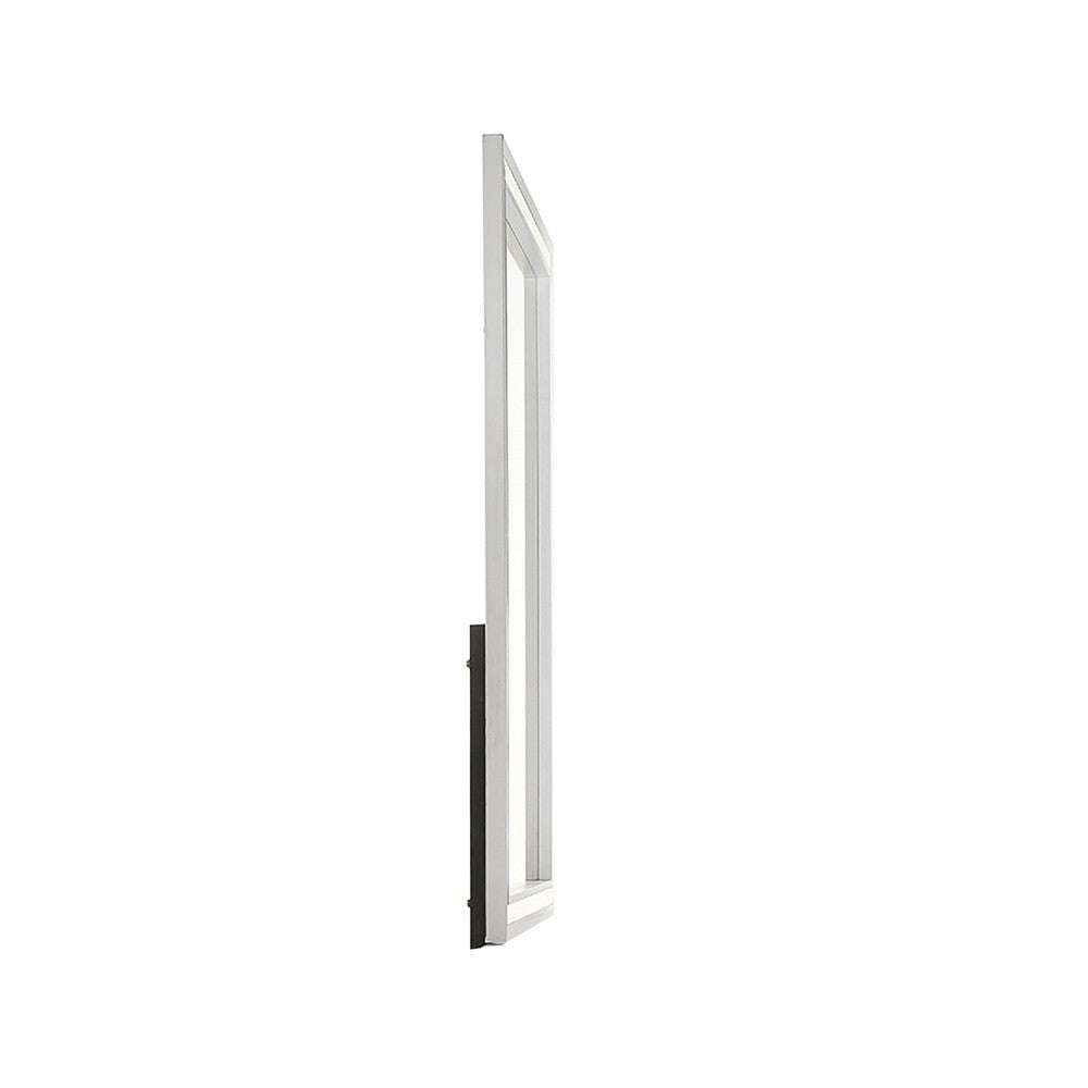 Ruo Dresser Mirror, 40 Inch Square Frame, Low Distortion, Glossy White - BM344860