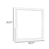 Ruo Dresser Mirror, 40 Inch Square Frame, Low Distortion, Glossy White - BM344860