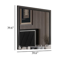 Zoe Dresser Mirror, 40 Inch Square Black Laminate, Low Distortion - BM344861