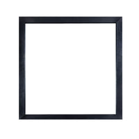 Theo Dresser Mirror, 40 Inch Square Black Frame, Beveled Low Distortion - BM344862