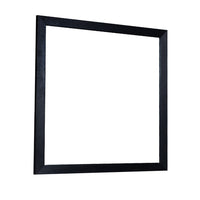 Theo Dresser Mirror, 40 Inch Square Black Frame, Beveled Low Distortion - BM344862