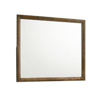 Lary Dresser Mirror, 45 Inch Rectangular Frame, Walnut Brown Okume Veneer - BM344873