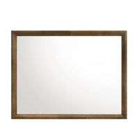 Lary Dresser Mirror, 45 Inch Rectangular Frame, Walnut Brown Okume Veneer - BM344873