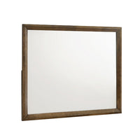 Lary Dresser Mirror, 45 Inch Rectangular Frame, Walnut Brown Okume Veneer - BM344873