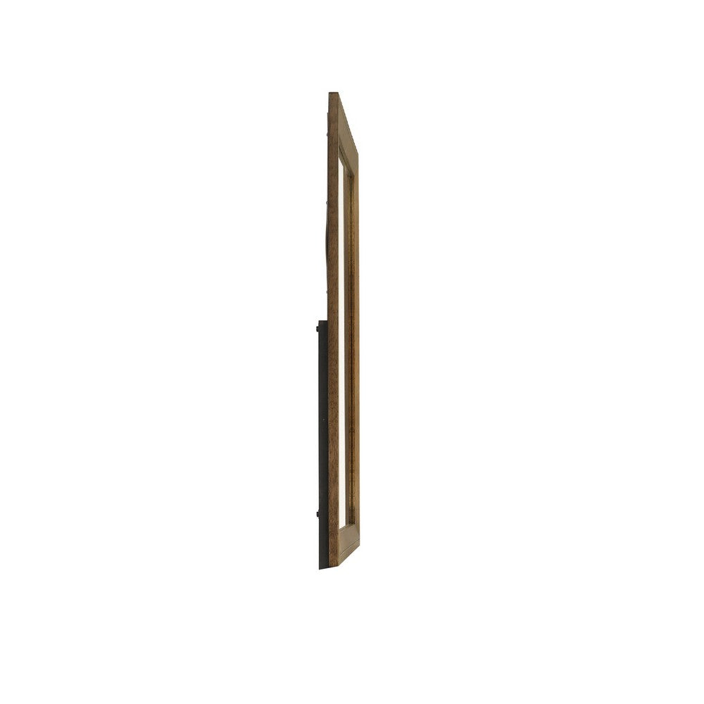 Lary Dresser Mirror, 45 Inch Rectangular Frame, Walnut Brown Okume Veneer - BM344873
