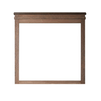 Covy Dresser Mirror, 40 Inch Square Frame, Low Distortion, Natural Brown - BM344874