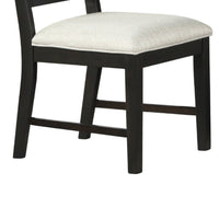 Pex Dining Side Chair Set of 2, Channel Tufted Back, Espresso Brown - BM344875