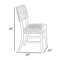 Tery Dining Side Chair Set of 2, Tufted Green Backrest, Cherry Brown - BM344878