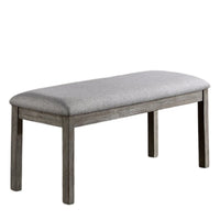 Lais 6pc Dining Table Set with Bench, 4 Ladderback Chairs, Rustic Gray  - BM344923