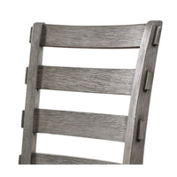 Lais 6pc Dining Table Set with Bench, 4 Ladderback Chairs, Rustic Gray  - BM344923