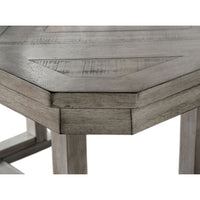 Lais 7pc Dining Table Set with 6 Ladderback Chairs, Rustic Gray  - BM344924