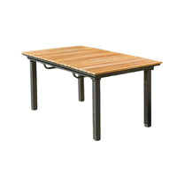 Ankia 5pc Outdoor Dining Set, 4 Reclining Chairs, Beige, 62-84 Inch Table - BM344975