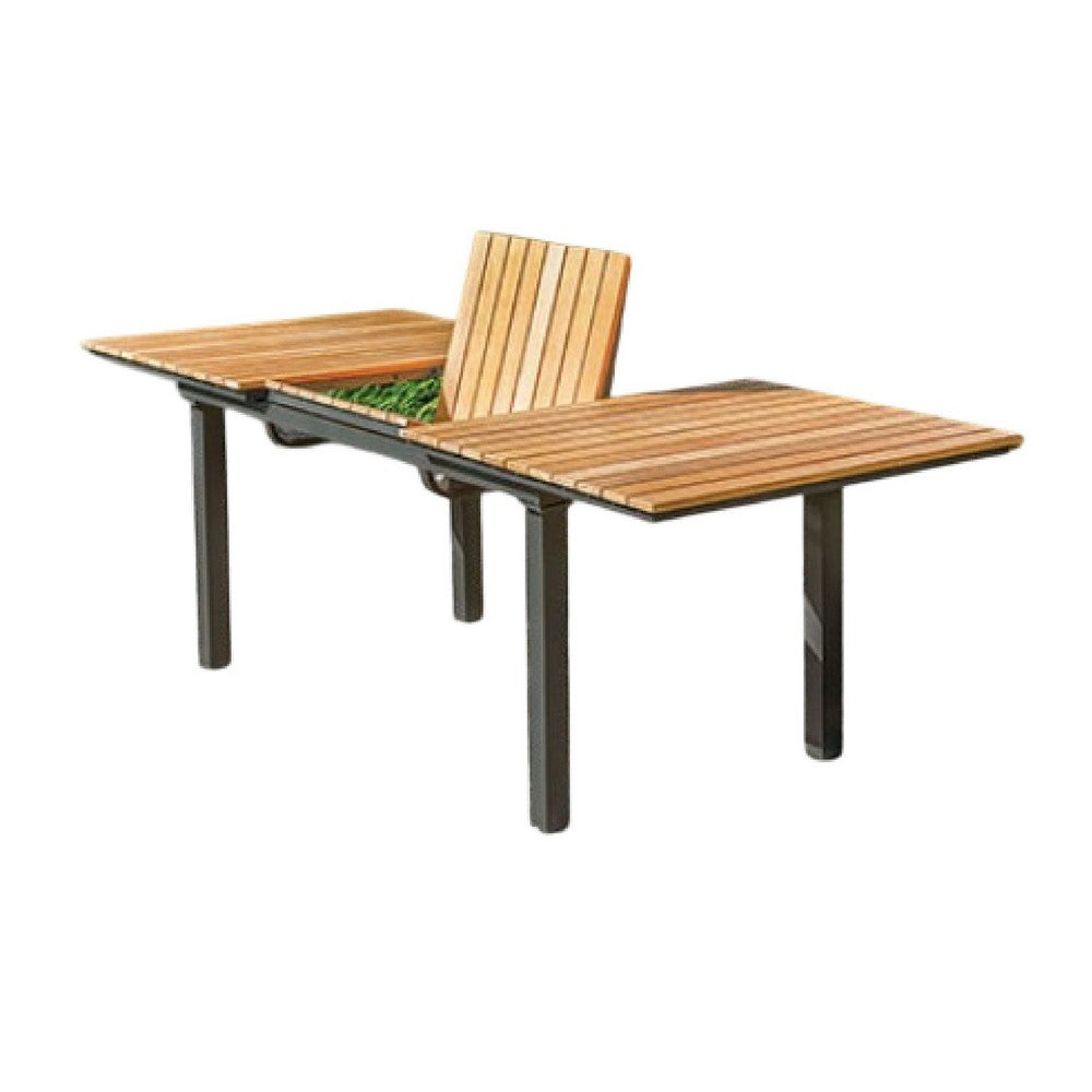 Ankia 5pc Outdoor Dining Set, 4 Reclining Chairs, Beige, 62-84 Inch Table - BM344975