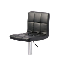 Beal Swivel Barstool Set of 2, Black Faux Leather, 24-33 Extra Tall Seat - BM345188