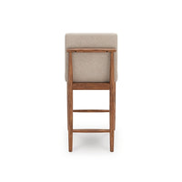 Wrenn Counter Stool Chair Set of 2, Beige Padded, Natural Light Brown - BM345201