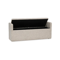 Dani Ottoman Bench, 2 Bolster Pillows and Hidden Storage, Beige 62 Inch - BM345211