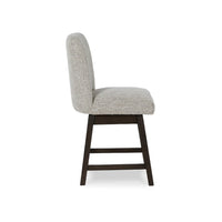 Haus Swivel Counter Height Chair Set of 2, Beige Foam Seats, Dark Brown - BM345212