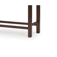 Rex Counter Height Bench, 48 Inch Light Brown Plank Seat, Dark Brown - BM345226