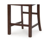 Rex Counter Height Chair Set of 2, Light Brown Plank Seat, Dark Brown - BM345227