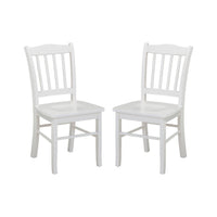 Nova Dining Side Chair Set of 2, Shaker Style, Cream White Wood - BM345250