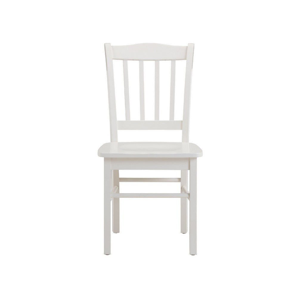 Nova Dining Side Chair Set of 2, Shaker Style, Cream White Wood - BM345250
