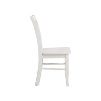 Nova Dining Side Chair Set of 2, Shaker Style, Cream White Wood - BM345250