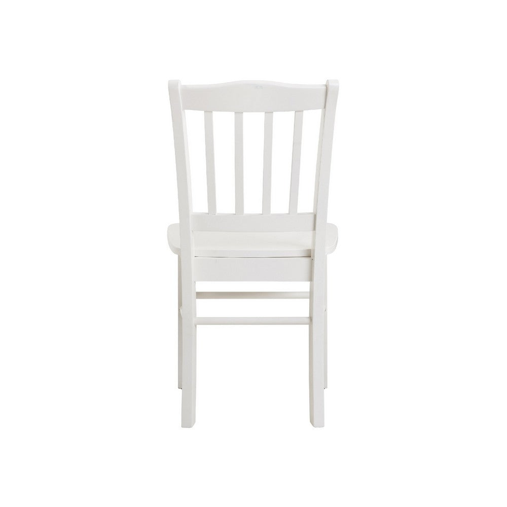 Nova Dining Side Chair Set of 2, Shaker Style, Cream White Wood - BM345250
