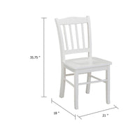 Nova Dining Side Chair Set of 2, Shaker Style, Cream White Wood - BM345250
