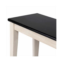 Nova Dining Bench, 44 Inch Euro Black Ash Wood Seat, Antique White - BM345251