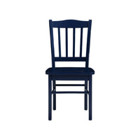 Nova Dining Side Chair Set of 2, Shaker Style, Farmhouse Navy Blue Wood - BM345252