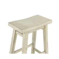 Amber Counter Height Stool, Saddle Seat, Backless, Weathered Gray Wood - BM345253
