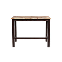 Amber Pub Table, 47 Inch Rectangular Top, Espresso Brown Trestle Base - BM345254
