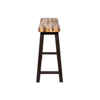 Amber Counter Height Bench, 33 Inch Natural Brown Seat, Espresso Brown - BM345255