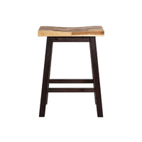 Amber Counter Height Stool, Saddle Seat, Espresso Brown Wood - BM345256