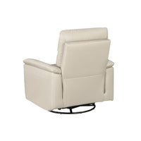 Jen Manual Swivel Glider Reclining Chair, Taupe Top Grain Leather - BM345322