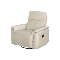 Jen Manual Swivel Glider Reclining Chair, Taupe Top Grain Leather - BM345322