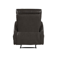 Mey Wall Hugger Manual Recliner Chair w Pocket, Dark Brown Faux Leather - BM345323