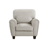 Loi Sofa Armchair with Reversible Cushion, Transitional Gray Chenille - BM345326
