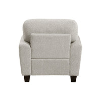 Loi Sofa Armchair with Reversible Cushion, Transitional Gray Chenille - BM345326