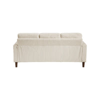 Cey Sofa, Beige Corduroy Upholstery, Modern Style Brown Legs, 77 Inch - BM345333