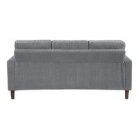 Cey Sofa, Gray Corduroy Upholstery, Modern Style Brown Legs, 77 Inch - BM345336