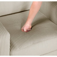Cey Sofa Armchair, Taupe Corduroy Upholstery, Modern Style Brown Legs - BM345337