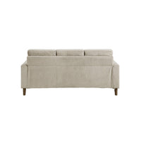Cey Sofa, Taupe Corduroy Upholstery, Modern Style Brown Legs, 77 Inch - BM345339
