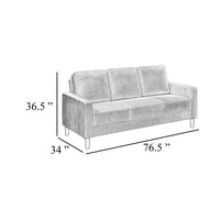 Cey Sofa, Taupe Corduroy Upholstery, Modern Style Brown Legs, 77 Inch - BM345339