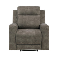 Diti Manual Pull Tab Reclining Chair, Brown Stain Resistant Microfiber  - BM345345