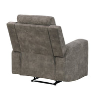 Diti Manual Pull Tab Reclining Chair, Brown Stain Resistant Microfiber  - BM345345