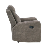 Diti Manual Pull Tab Reclining Chair, Brown Stain Resistant Microfiber  - BM345345